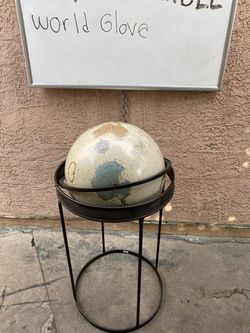World Globe on Metal Stand