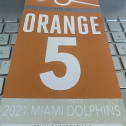 Miami Dolphins Vs Texans Parking Pass Orange 