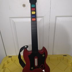 PS2 Guitar Hero Red Octane Gibson Wired Guitar PSLGH WORKS