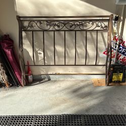 Old World Bronze Queen Metal Headboard 