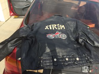 Leather motorcycle jacket LX