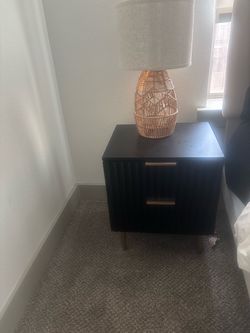 Black 2-Drawer Nightstands
