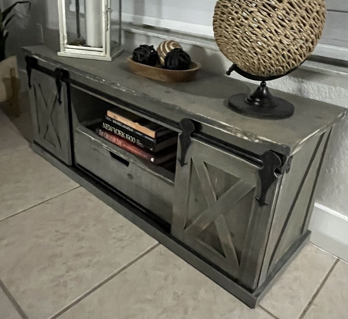 Farmhouse Console Table Bench