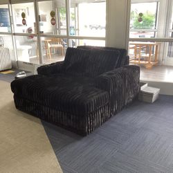 Black Oversized Chaise