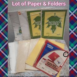 LOT OF PAPER & FOLDERS