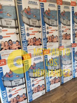 Steel Pro Max 12ft x 30in Swimming Pool ❗️ +Pump and Filter included  Metal Frame
