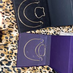 His And Hers 14k Solid Gold Rope Chains With Matching Braclets