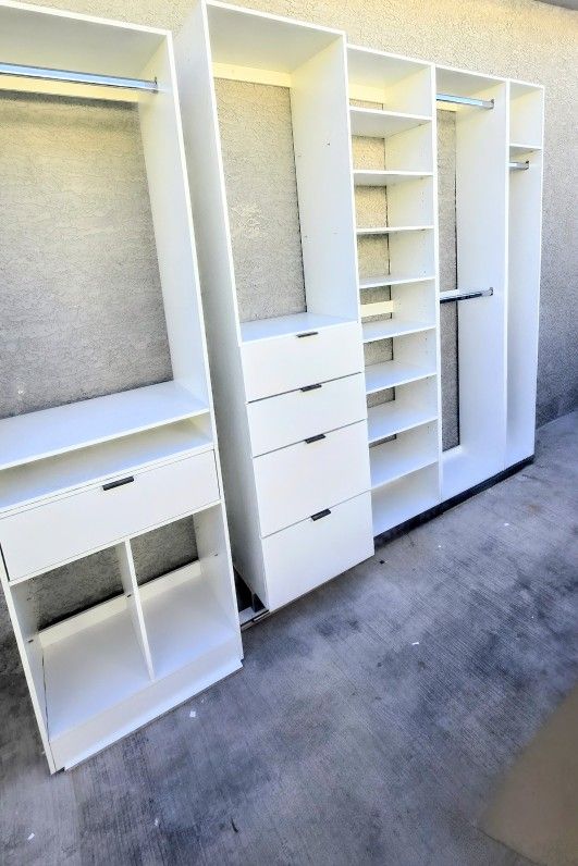 AVAILABLE! Reduced Price!! Hanging Organizers Only $50!! Shoe Racks Just $100!! Drawer Banks Now $150!! Closet Organizers Sold Each! 12", 20" And 24"