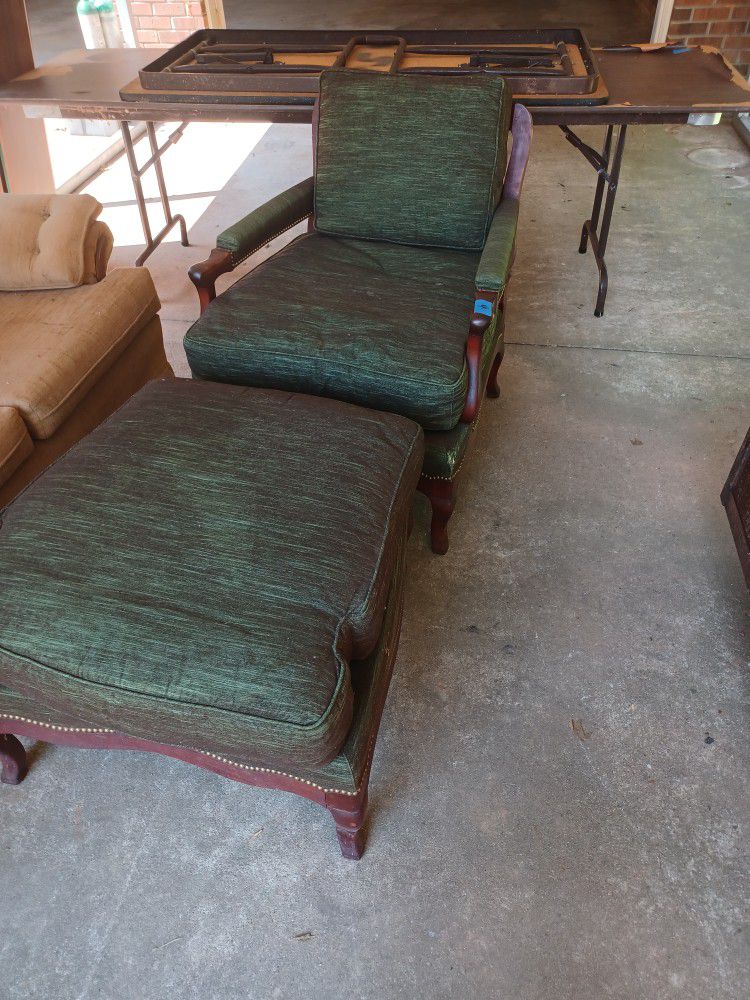 Estate Sale Chair And Ottoman
