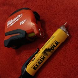 Klein Voltage Tester & Milwaukee 25ft Taper