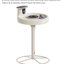 Solar Powered Bird Watch Camera With Solar Fountain And Stand, New