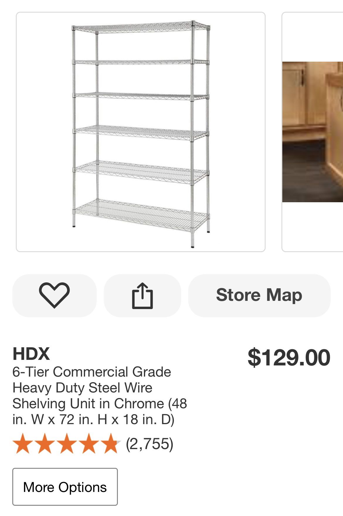 6-Tier Commercial Grade Heavy Duty Steel Wire Shelving Unit in Chrome (48  in. W x 72 in. H x 18 in. D)