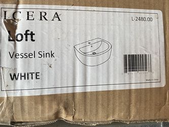 Icera Loft Vessel Sink White