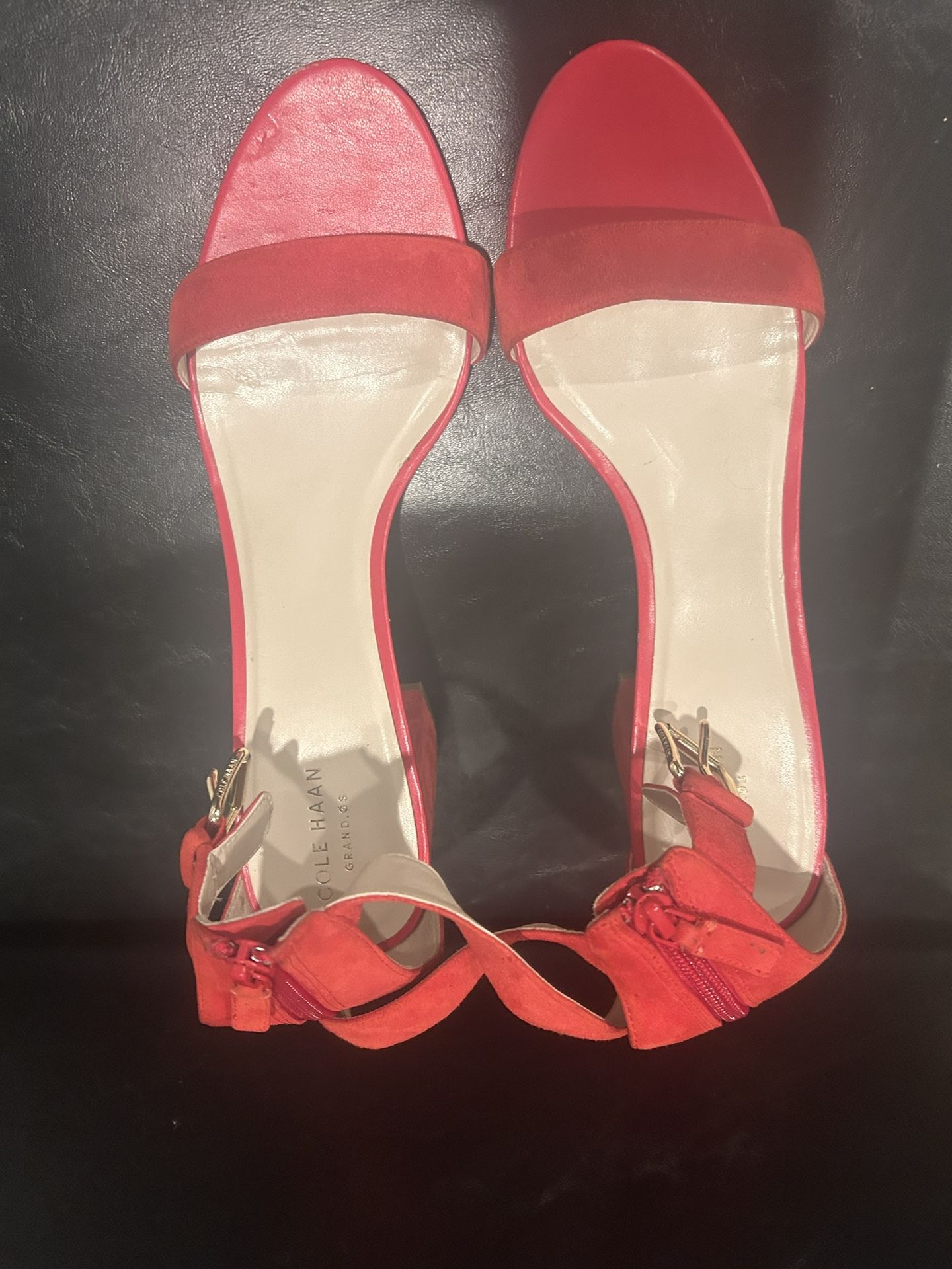 Cole Hann Red Black Heel Size 10