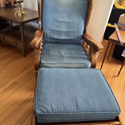 armchair with footstool