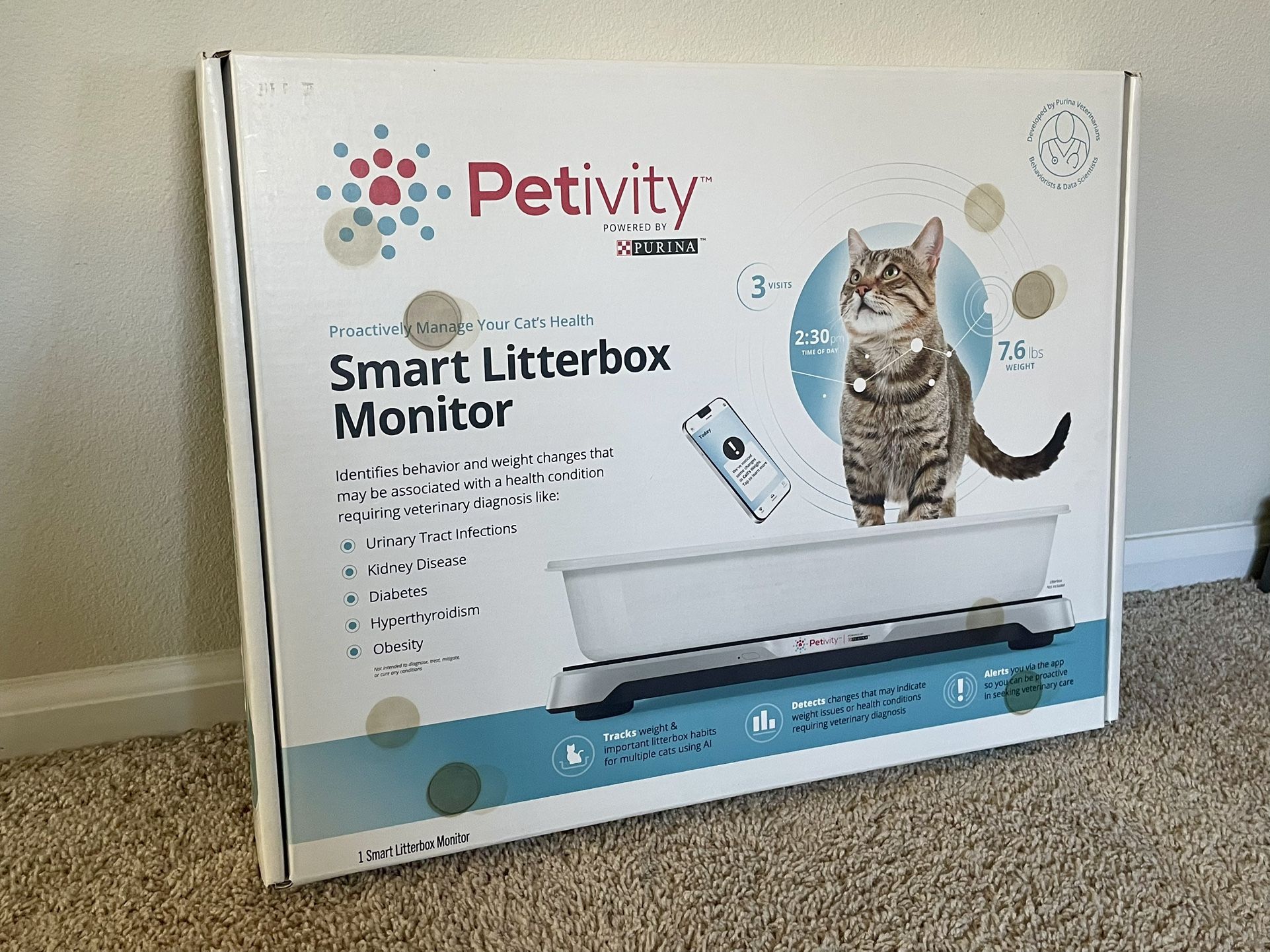 BRAND NEW PURINA PETIVITY Smart Litterbox Monitor System