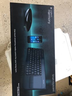 Logitech Harmony Smart Keyboard for Living Room Control of 8 Devices and streaming entertainment