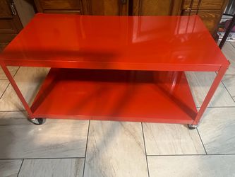Orange  metal table