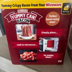 Two brand new bacon crispy makers for microwave… $20 each VERY highly rated!