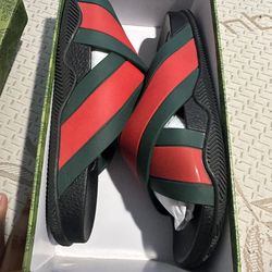 Gucci criss cross slides
