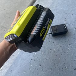 Ryobi 40v Lithium 4Ah Battery And Charger $65