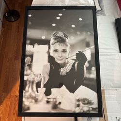 Framed art Audrey Hepburn pre owned