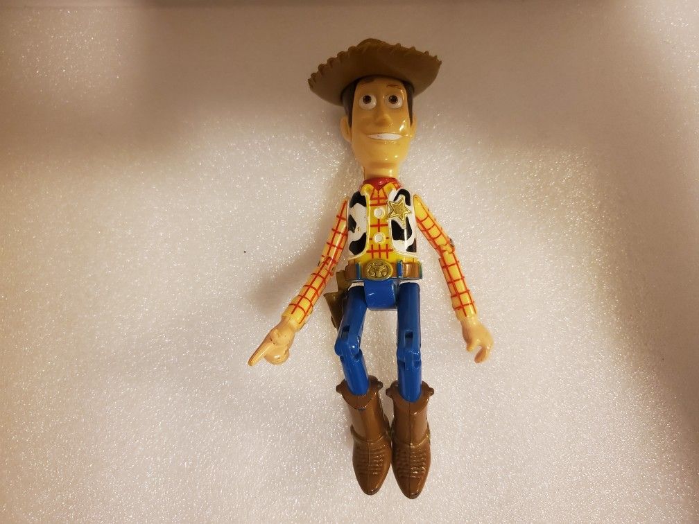 Kicking Woody Disney Thinkway Toy With Kicking Leg Action 6.5" With Hat Figure