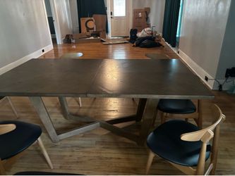 Dining table and chairs