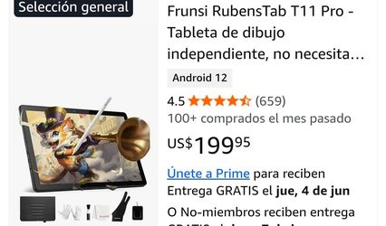 Rubens Tab T11 Pro – Standalone Drawing Tablet (No Computer Required), 10.1-inch FHD Screen, Octa-Core CPU, Pre-installed Drawing Apps and Tutorials, 