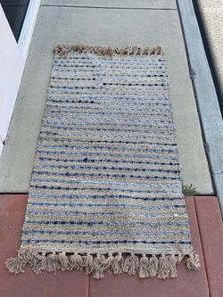 Jute 3X5 Rug - Natural Denim