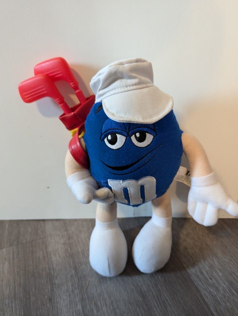 M&M Plushie Golfing Blue