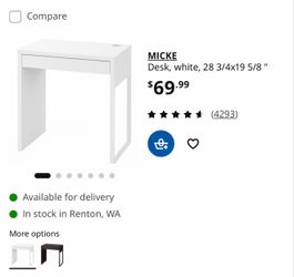 Vanity desk with drawers combo