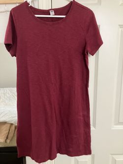 Cranberry Color T-shirt Dress - Women’s Size Medium 