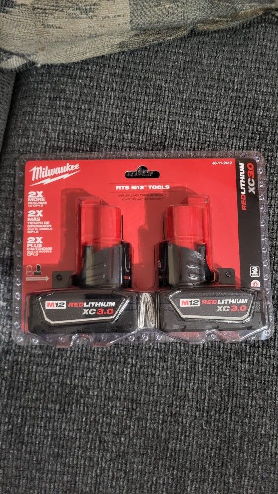 Milwuakee 3.0 M12 Batteries SALE PENDING
