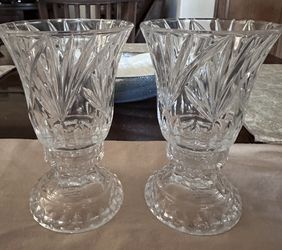 Crystal Hurricane Candle Holders 