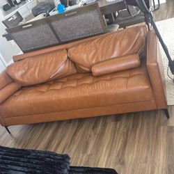 Light Brown Leather Couch