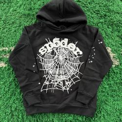 OG black and white sp5der hoodie