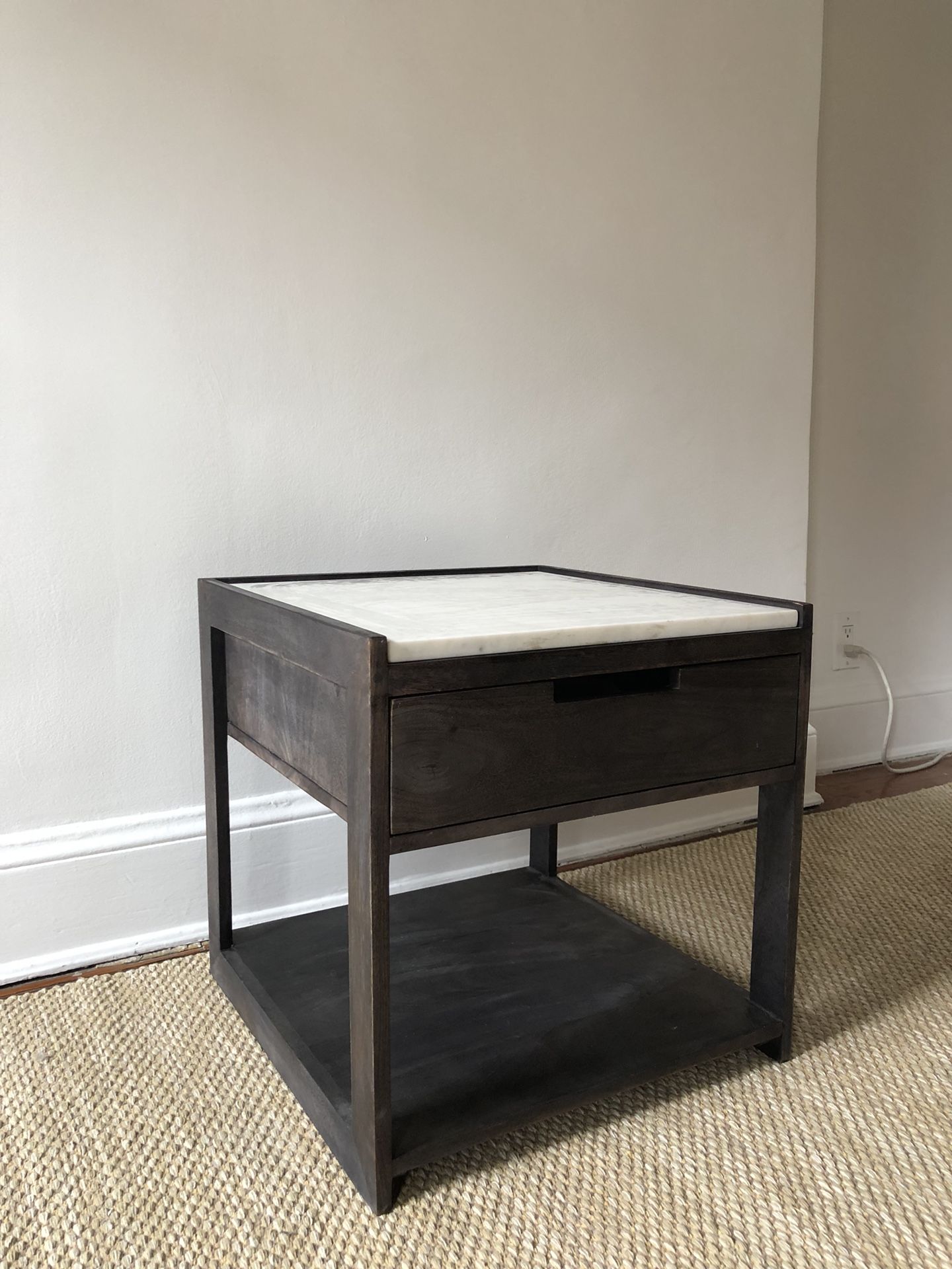 CB2 Tux marble top nightstand/ side table