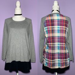 NEW Plaid Knit Top