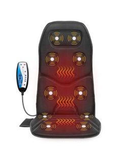 COMFIER Massage Seat Cushion Back Massager with Heat, 10 Motors Vibration Chair Pad (Not Shiatsu, Rolling Massage, Chair Massager for Office/ Home