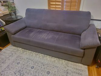 Gray Microfiber 3-Seat Sofa