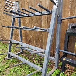 WEIGHT RACK STORAGE FOR 1 INCH STANDARD OR 2 INCH OLYMPIC WEIGHTS 
