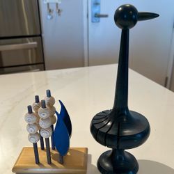 Vintage Aarikka Finland Wooden Napkin Holders