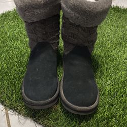 Grey Ugg Fur Boots 