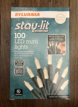 Sylvania Stay-lit. 100 LED Mini Lights 33ft