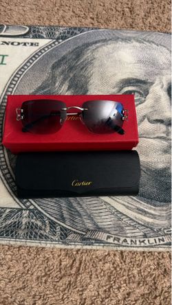 Cartier glasses black dark lens