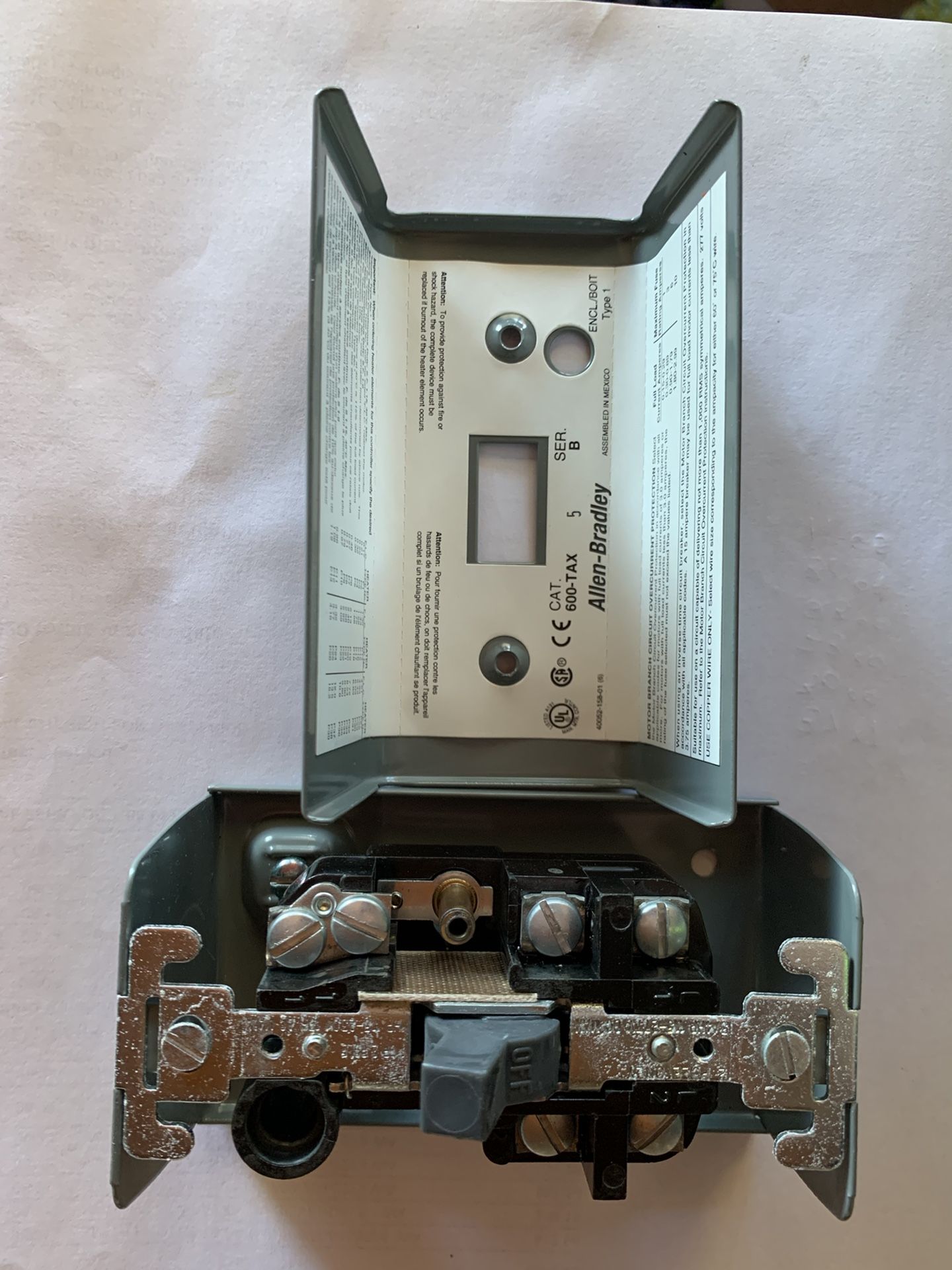 Allen Bradly Manual Motor Starter