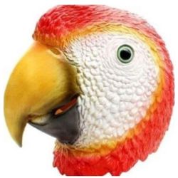 PartyHop - Red Parrot Mask - Latex Animal Bird Head Mask Halloween Party Costume for Adults and Kids
Fabric Type

【SIZE】 Free size. (One size fits mos