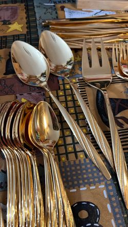 Goldtone Flatware