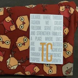 LuLaRoe woodland animals in burgundy TC bnwt